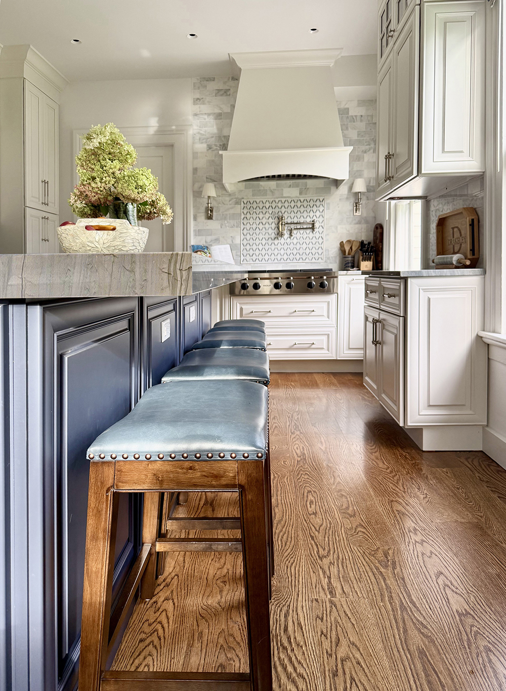 Blue Tellus Quartzite Island Countertop Edge