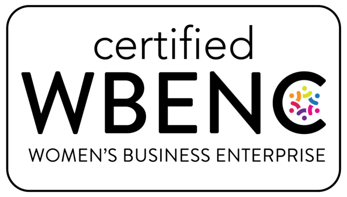Logo of a local premium stone and tile provider with a colorful emblem on the right.