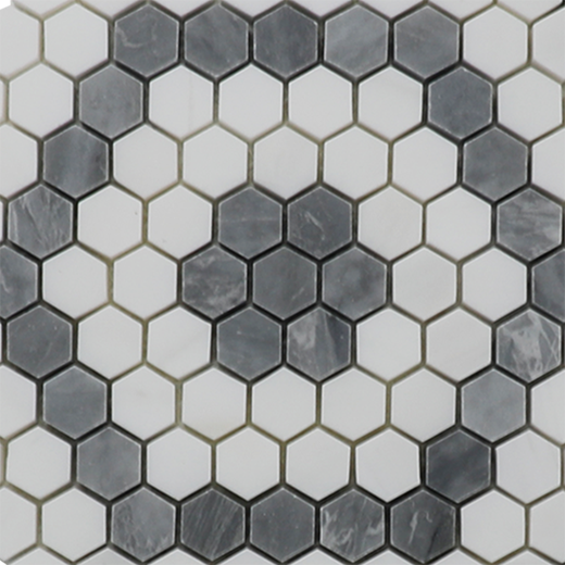 Angora Dolomite/Versus Grey Polished Angora Mosaic | Marble | Floor/Wall Mosaic