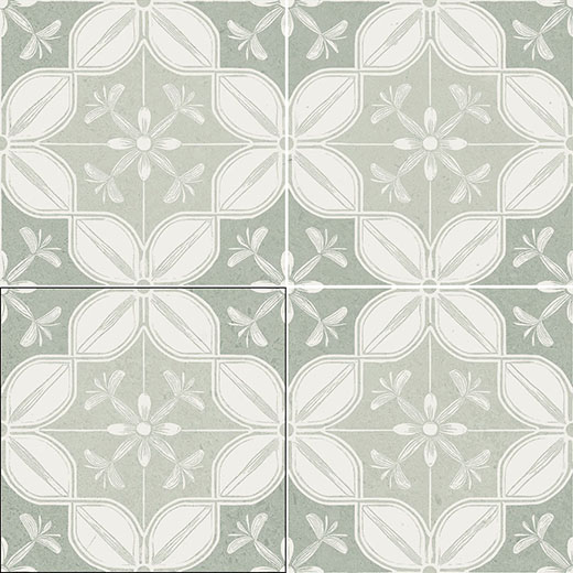 Fleur Senda Aqua Matte 6"x6 | Glazed Porcelain | Floor/Wall Decorative