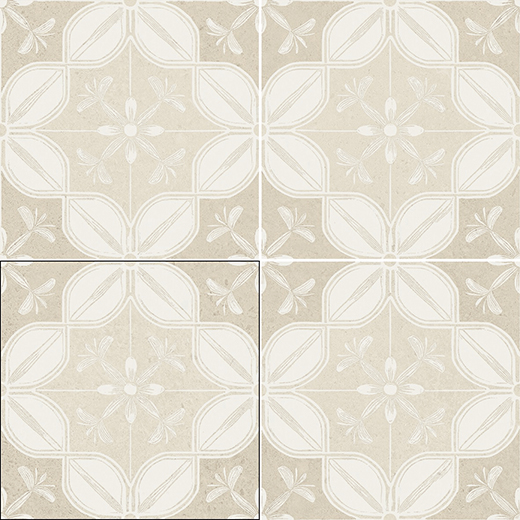 Fleur Senda Beige Matte 6"x6 | Glazed Porcelain | Floor/Wall Decorative