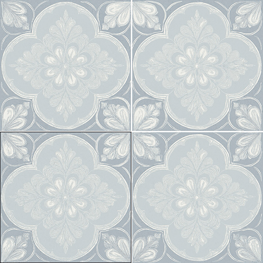 Fleur Siena Denim Matte 6"x6 | Glazed Porcelain | Floor/Wall Decorative