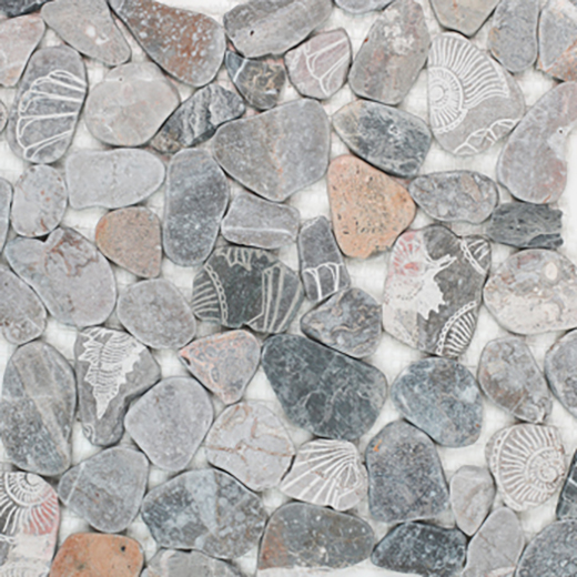 Fossil Imprints Occhialino Natural Pebbles Mosaic Occhialino | Stone | Floor/Wall Mosaic