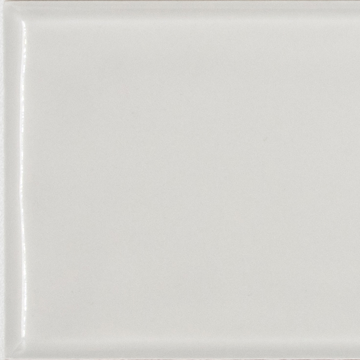 Pale dove grey glossy ceramic wall tile.