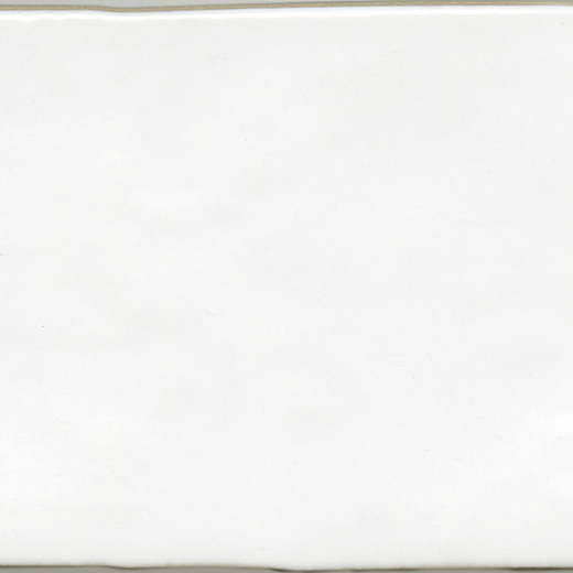 Glossy white ceramic tile.