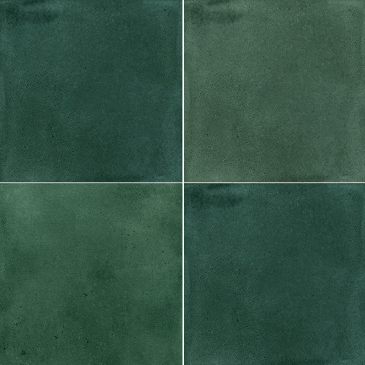 Emerald green ceramic tile swatch.