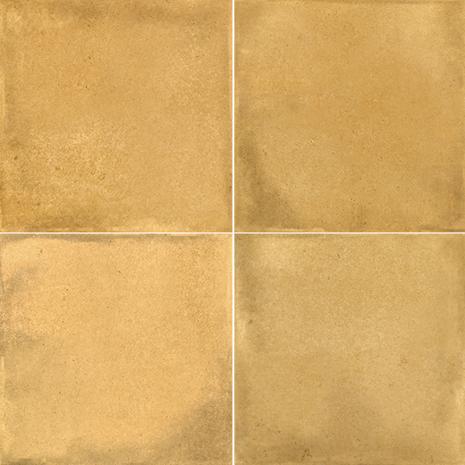 Ochre ceramic tile swatch.
