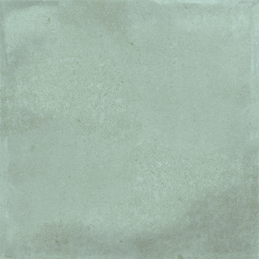 Sage green ceramic tile swatch.