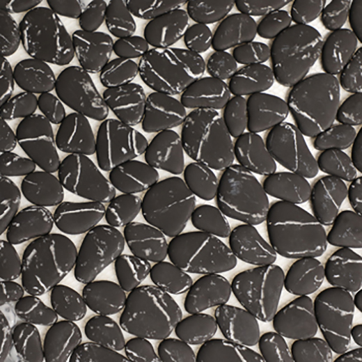 Micro Crystal Pebbles Nero Matte Pebbles Mosaic | Glass | Floor/Wall Mosaic