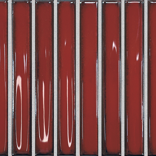 Osaka Bars Red Glossy 5"x10" | Ceramic | Wall Dimensional