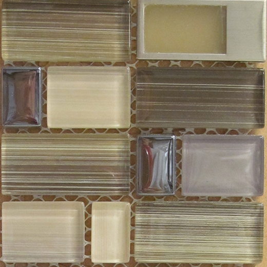 BANGLES 11.8X11.8 EAST VILLAGE / CHARMS MULTI SIZE MOS EAST | Glass | Wall Mosaic