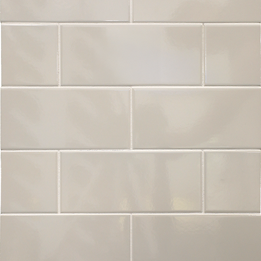 Outlet Bright Tender Grey Glossy 4"x10" | Ceramic | Wall Tile