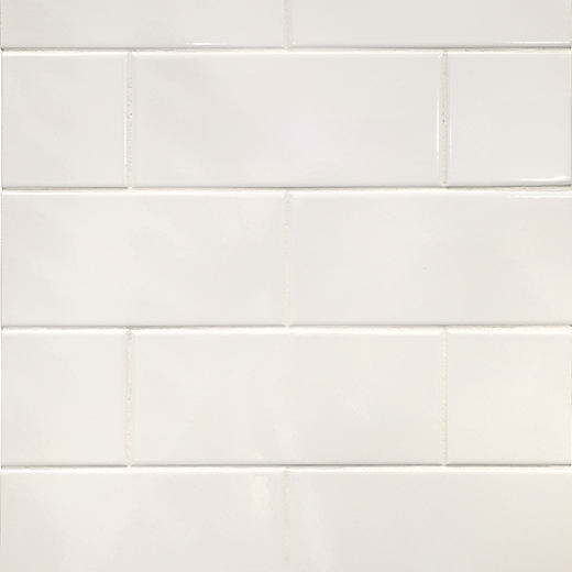 Outlet Bright White Glossy 4"x10" | Ceramic | Wall Tile