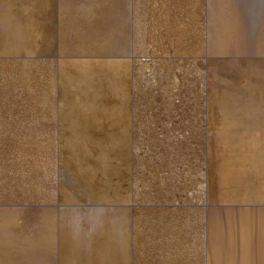 Outlet Facet Corten - Outlet Natural 9"x35 | Color Body Porcelain | Floor/Wall Tile