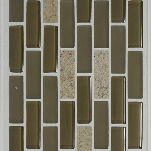 ARNO STRIPES FROSTED/POISHED | Glass | Wall Mosaic