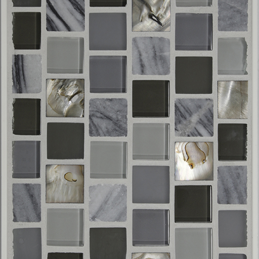 GREY 1X1 MOSAIC FROSTED | Glass | Wall Mosaic