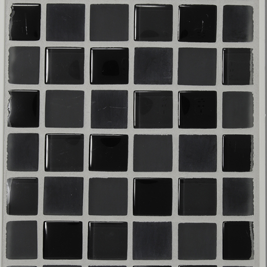 MIXED BLACK 1X1 MOSAIC POLISH/FROSTED | Glass | Wall Mosaic