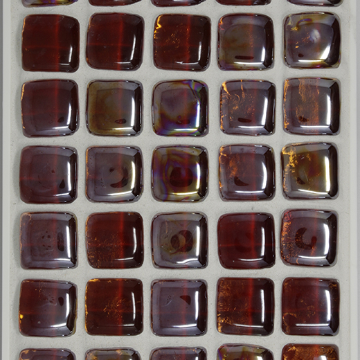 BUBBLE GLASS 1X1 MOSAIC RED | Glass | Wall Mosaic