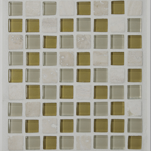 GMB .58X.58 BEIGE/GOLD MIX W/ | Glass | Wall Mosaic