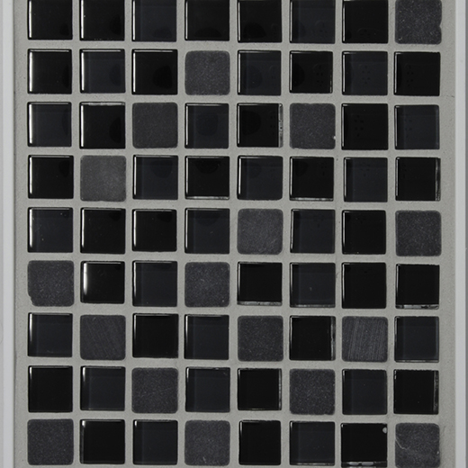 GMB SERIES 5/8X5/8 MOSAIC  BLACK/CHARCOAL/MARQUINA | Glass | Wall Mosaic