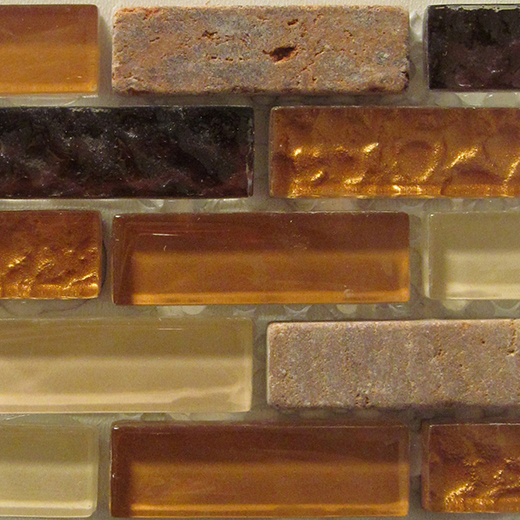GMB .58X1.8 BROWN/COPPER MIX | Glass | Wall Mosaic
