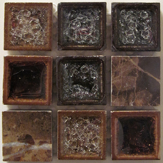 JEWEL CRACKLE GLASS & STN 1X1 | Glass | Wall Mosaic