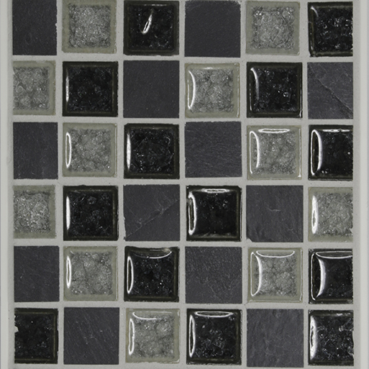 JEWEL CRACKLE GLASS & STN 1X1 | Glass | Wall Mosaic
