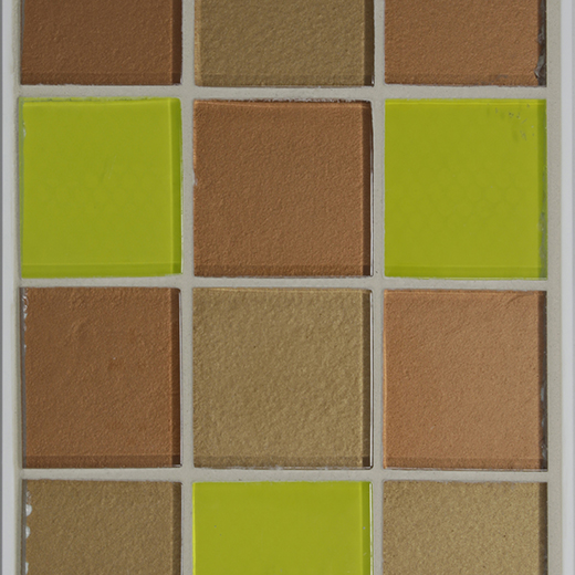 M SERIES 2X2 MOSAIC COPPER/BEIGE/LEMON MIX | Glass | Wall Mosaic
