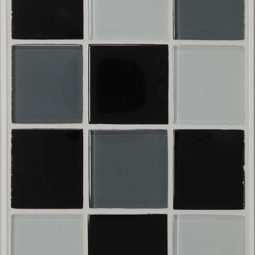 M SERIES 2X2 MOSAIC SMOKE/BLAC | Glass | Wall Mosaic
