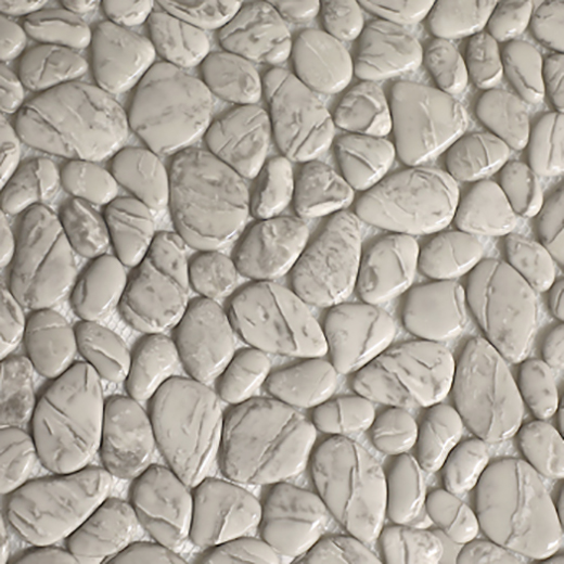 Micro Crystal Pebbles Taupe Polished Pebbles Mosaic | Glass | Floor/Wall Mosaic