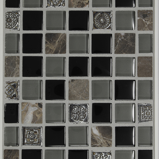 SINGER SERIE MOSAIC MICK BLACK | Glass | Wall Mosaic
