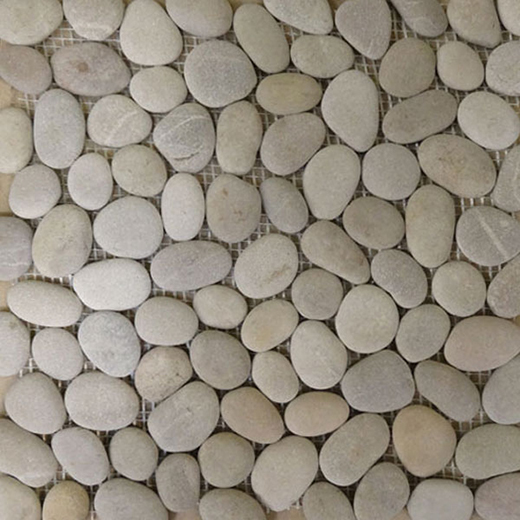 Pebbles Round/ Cream Natural Round Pebbles Mosaic | Stone | Floor/Wall Mosaic