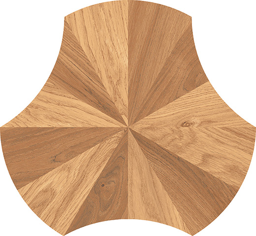 Twirl Fusion Honey Matte 8" Leaf | Glazed Porcelain | Floor/Wall Tile