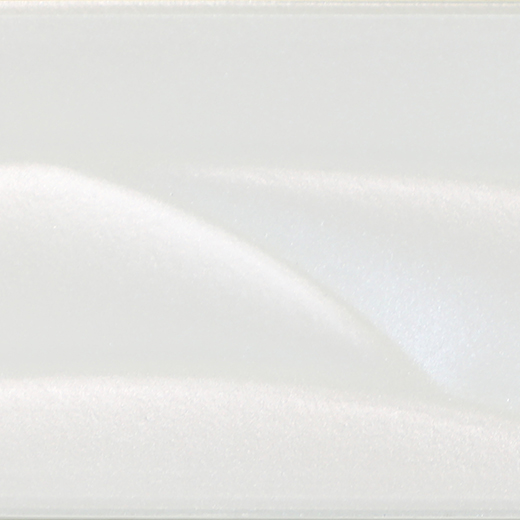 Wave Glass White Glossy 4"x16 | Glass | Wall Dimensional