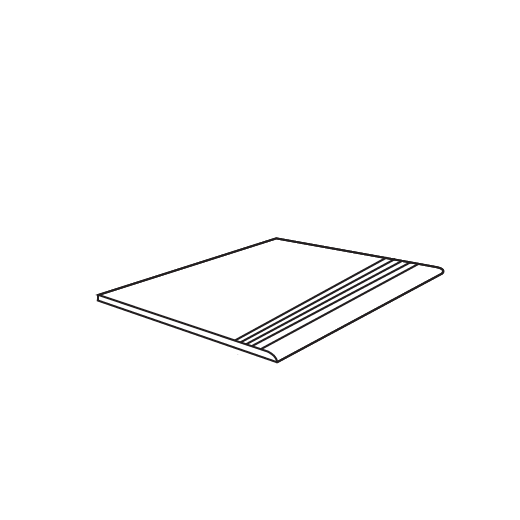 Tonalita Through Body Light Grey Matte 12"x12" Tread | Full Body Porcelain | Trim
