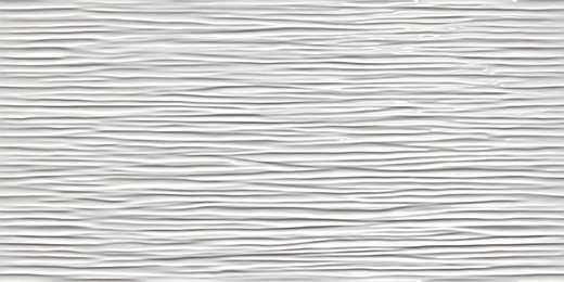 3D Wall Design White Glossy 16"x32" Wave Deco White | Ceramic | Wall Dimensional