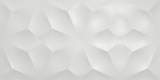 3D Wall Design White Matte 16"x32" Diamond Deco White | Ceramic | Wall Dimensional