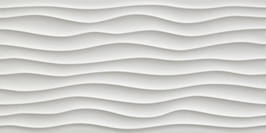3D Wall Design White Matte 16"x32" Dune Deco White | Ceramic | Wall Dimensional