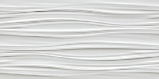 3D Wall Design White Matte 16"x32" Ribbon Deco White | Ceramic | Wall Dimensional