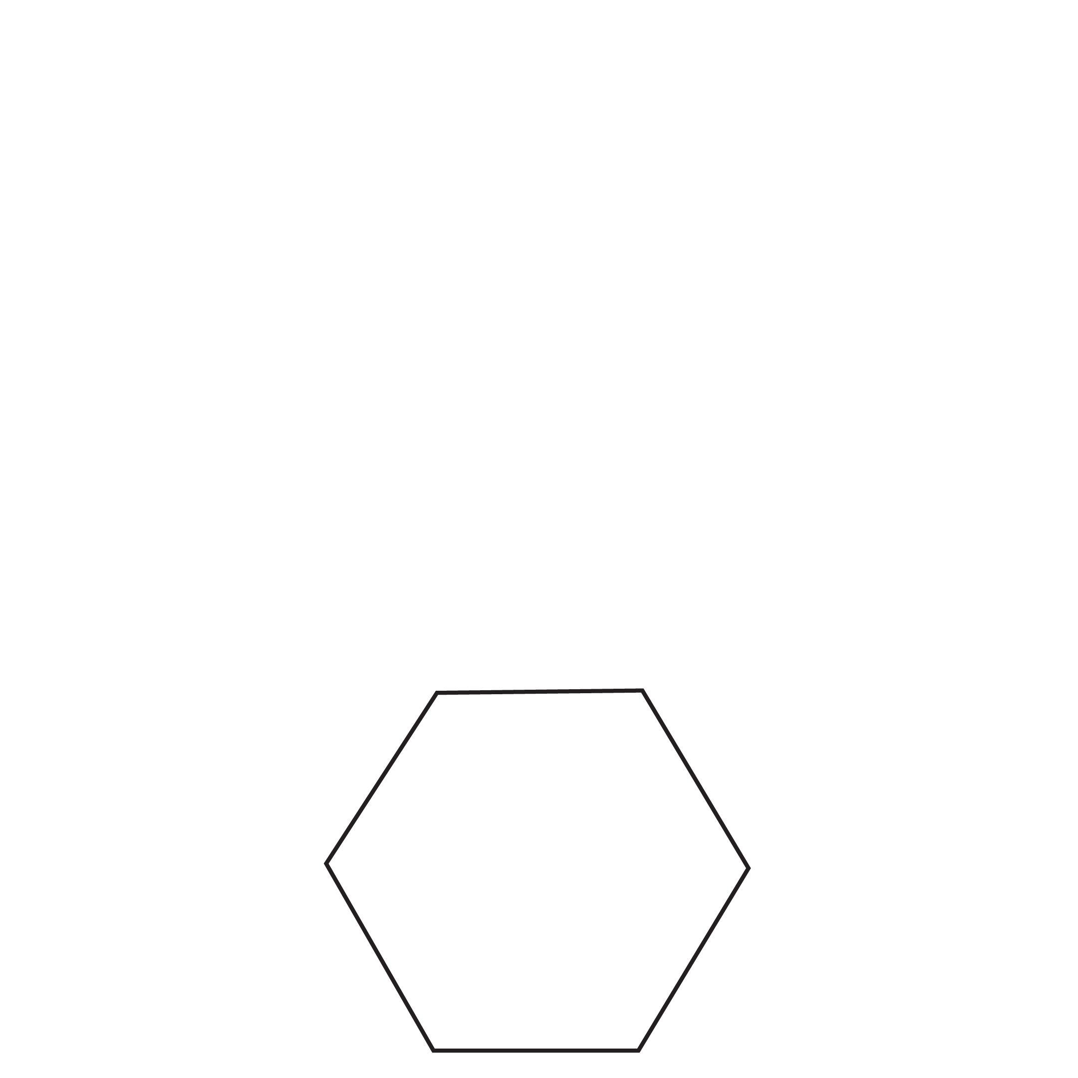 Prismatics White Satin 7"x6" Hexagon | Ceramic | Wall Tile