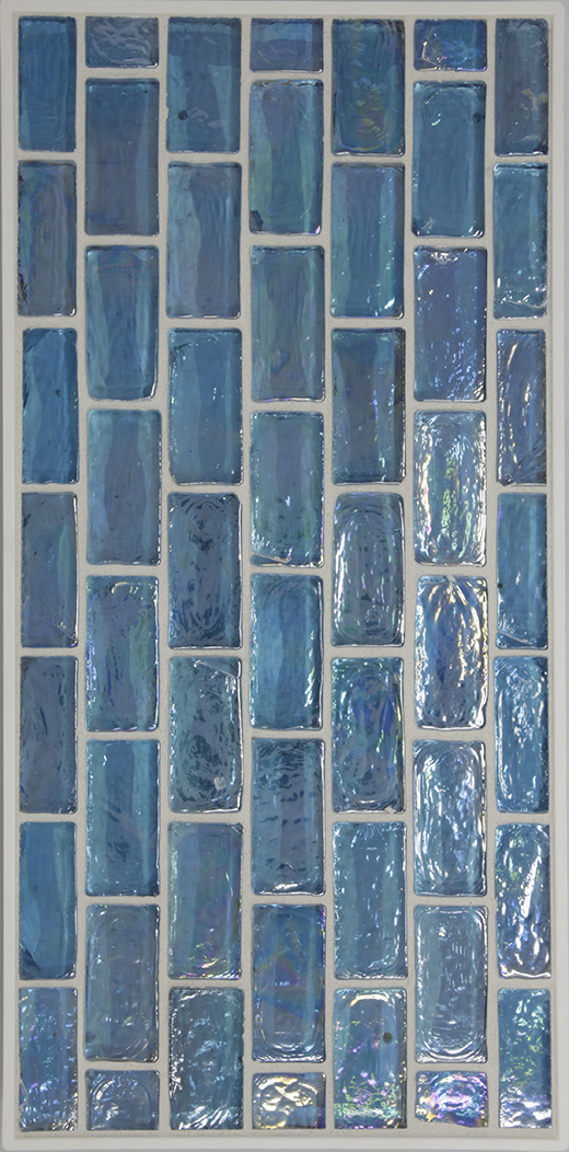 AT SERIES .75X1.5 MOSAIC CRYSTAL MED BLUE 12X12 SHEET | Glass | Wall Mosaic