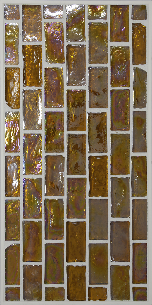 AT SERIES DARK AMBER .78X1.65 BRICK GLASS MOSAIC | Glass | Wall Mosaic