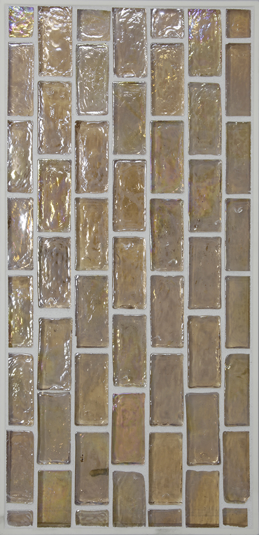 AT SERIES LIGHT AMBER .78X1.6 BRICK GLASS MOSAIC | Glass | Wall Mosaic