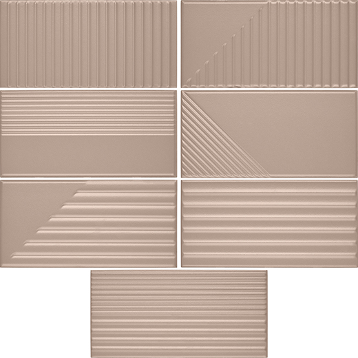 Decadent Almond Matte 4"x8" Supreme Deco Almond | Ceramic | Wall Dimensional