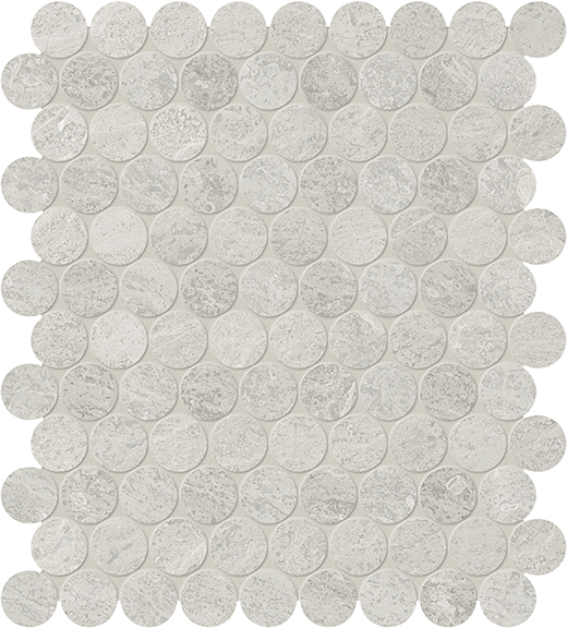 Anciano Grigio Honed 1.25" Penny Ro-nd | Marble | Floor/Wall Mosaic