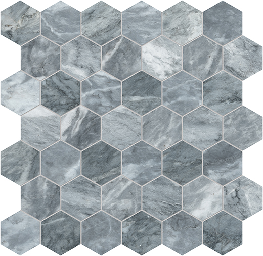 Aq-a Intenso Aq-a Intenso Br-shed 2" Hexagon | Marble | Floor/Wall Mosaic