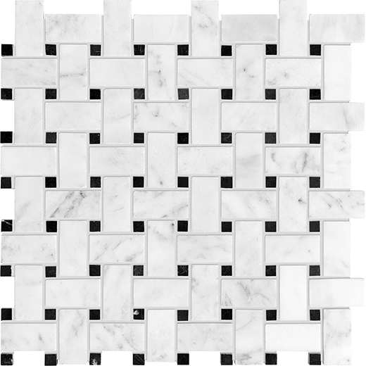 Bianco Venatino Honed Basketweave | Marble | Floor/Wall Mosaic