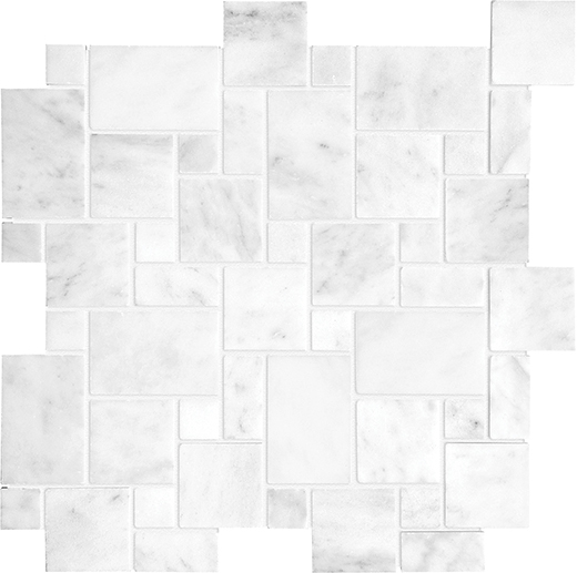 Bianco Venatino Honed Mini Versailles | Marble | Floor/Wall Mosaic