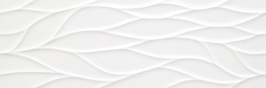 Brighton Blanco Glossy 12"X36" Fluctus Deco Blanco | Ceramic | Wall Dimensional