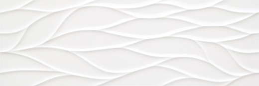 Brighton Blanco Glossy 12"X36" Fluctus Deco Blanco | Ceramic | Wall Dimensional